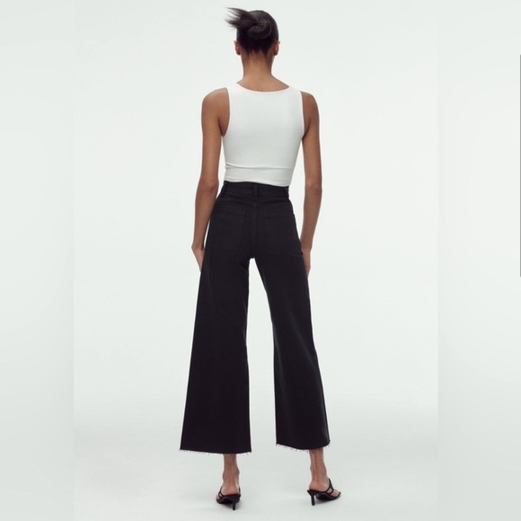 Zara Marine (Sailor) Straight High Waisted Jeans Black 0 - Picture 3 of 11